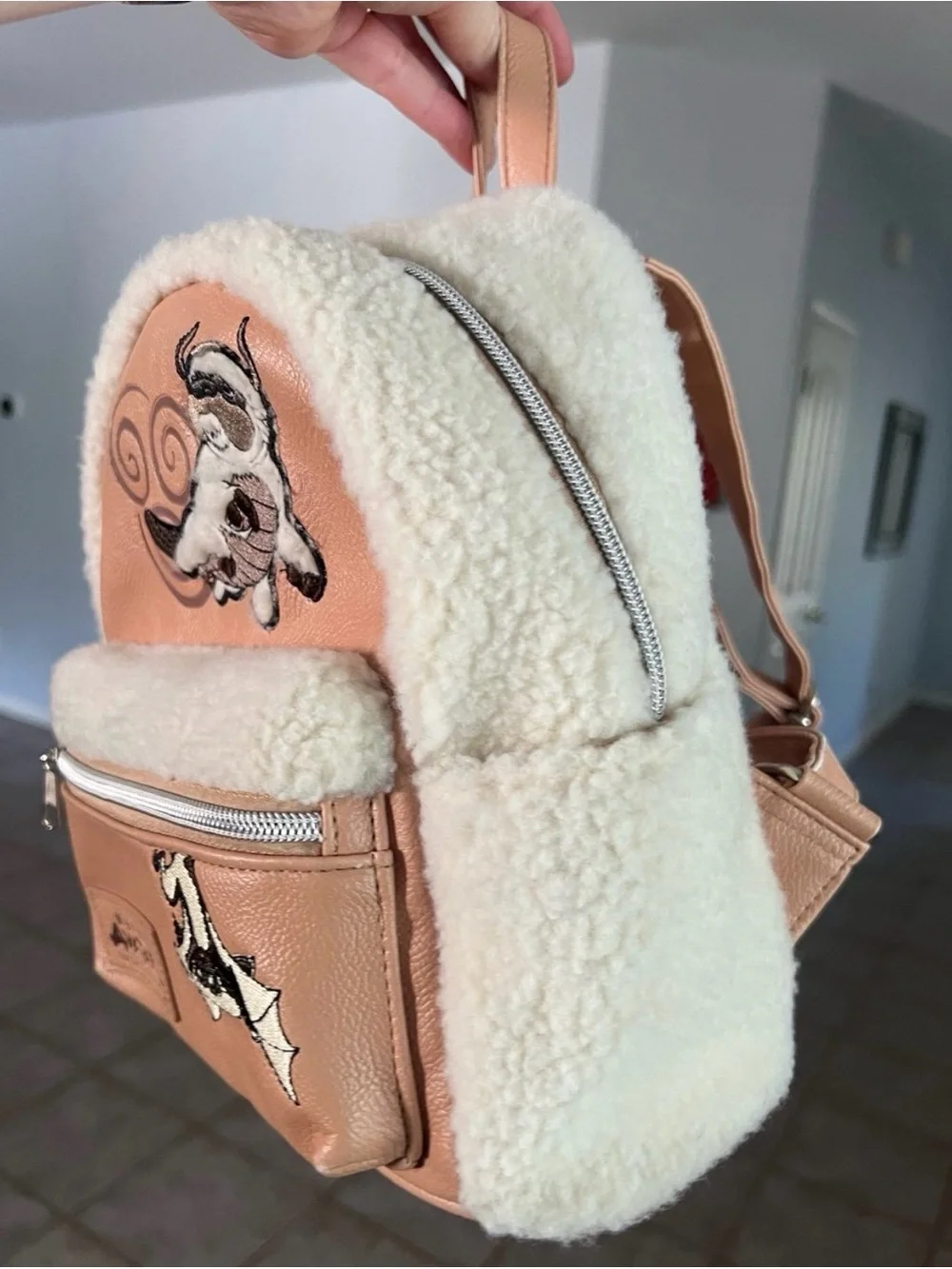 Avatar the Last Airbender Appa and Momo Fluffy Backpack Purse